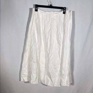 REFORMATION 100% LINEN WHITE MIDI SKIRT 12